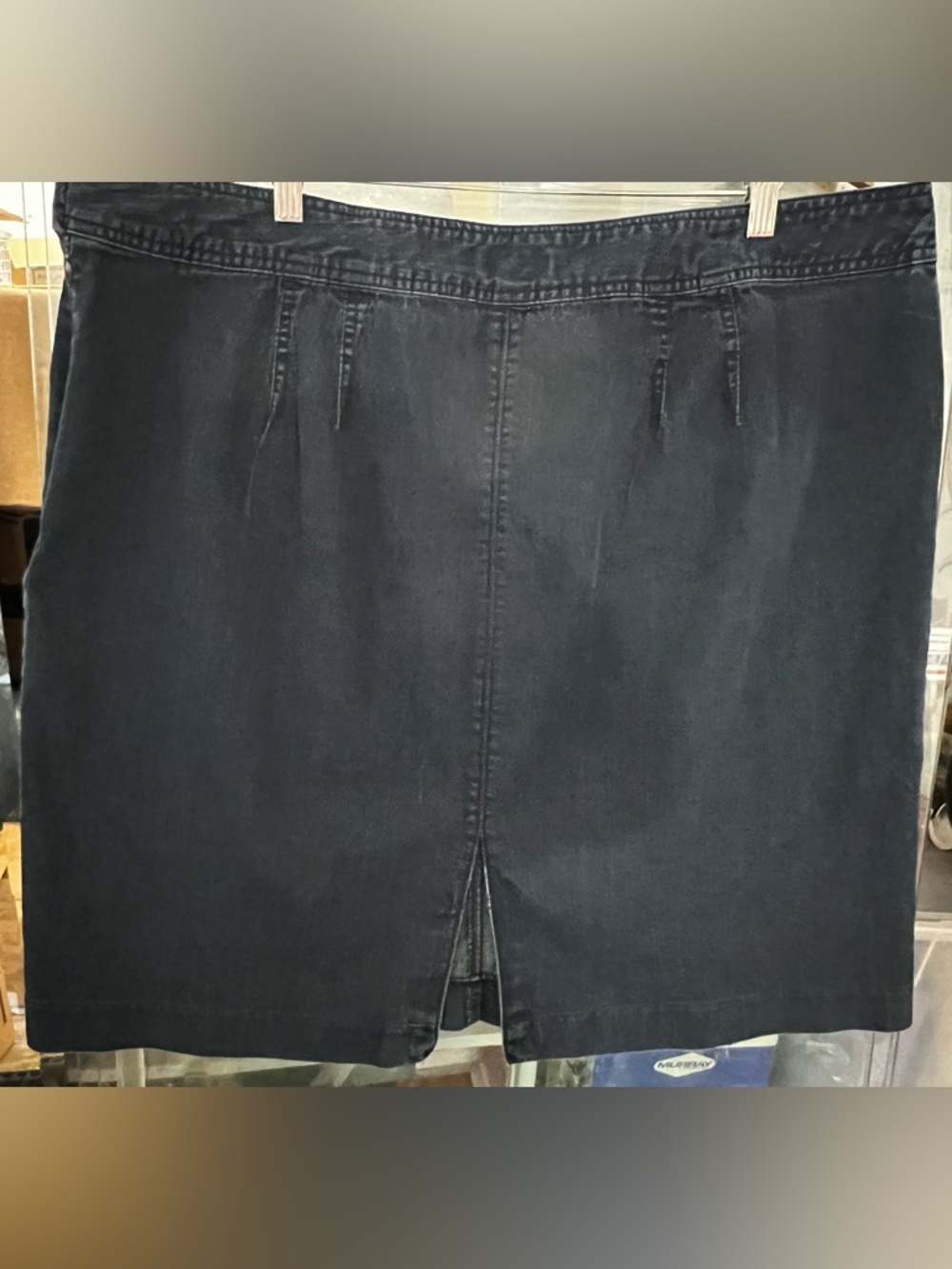 Cato Dark Indigo Denim Skirt with Black Lining